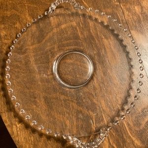 Vintage Candlewick  Glass 13in 2 Handled Tray/Cake Plate by Imperial Glass-Ohio